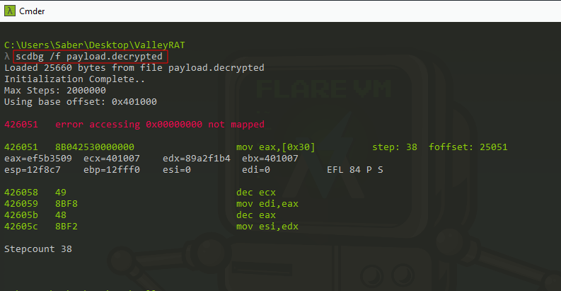 Payload Shellcode Debugger